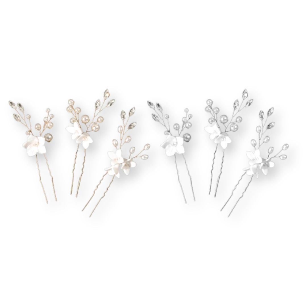 Épingle à cheveux 3 pièces - Jardin Nacré - Chic & Coquette