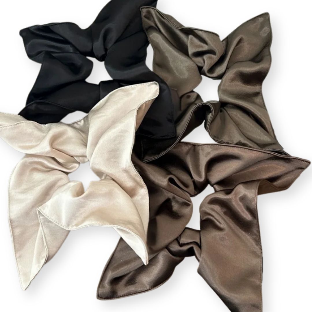 4 gros chouchou XXL carré en satin - Chic & Coquette