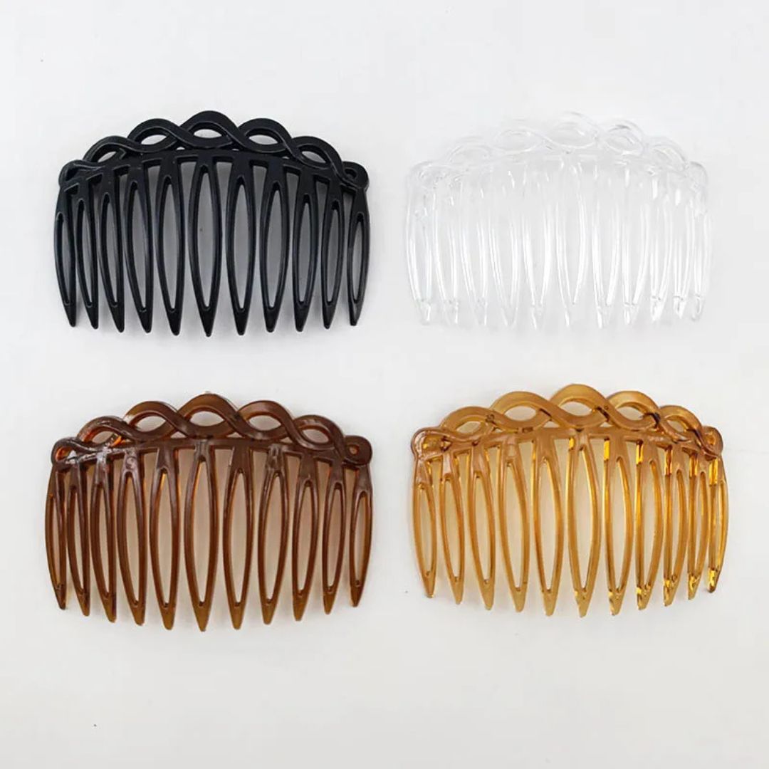 4 peignes cheveux torsadés et courbés de différentes couleurs - Chic & Coquette