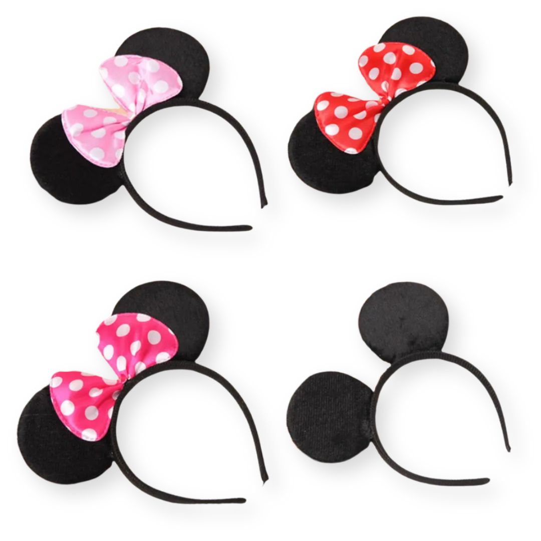 4 serre-têtes Micket & Minnie Mouse de différentes couleurs - Chic & Coquette