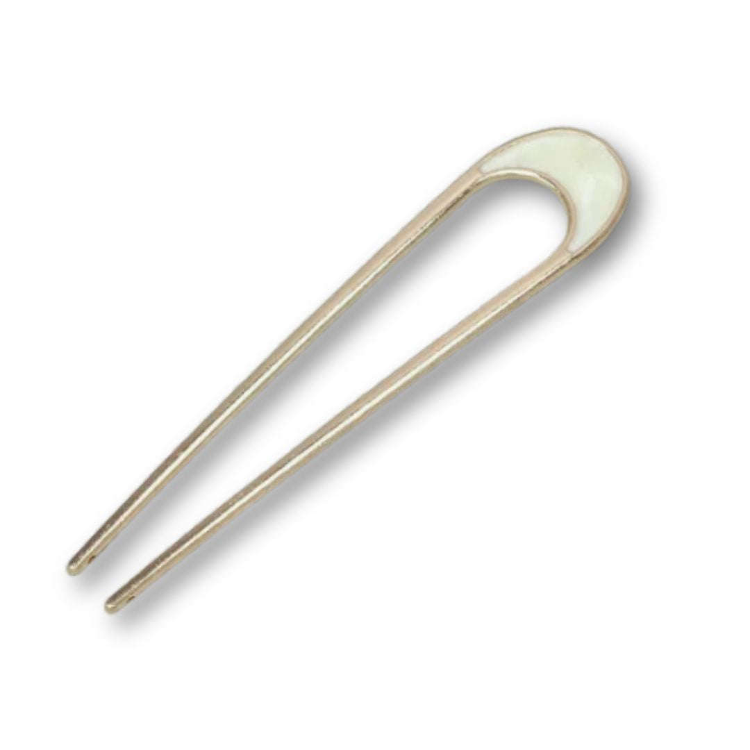 Épingle à Cheveux Lune en métal dorée pour chignon Rose - Chic & Coquette
