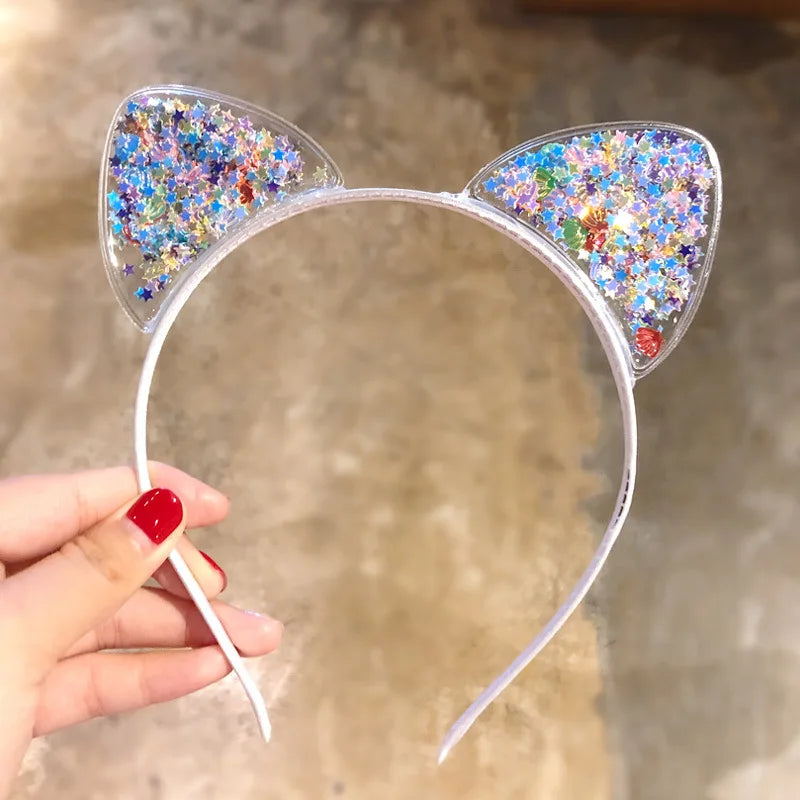Serre-tête oreilles de chat à paillettes brillantes – 6 coloris 6 - Chic & Coquette