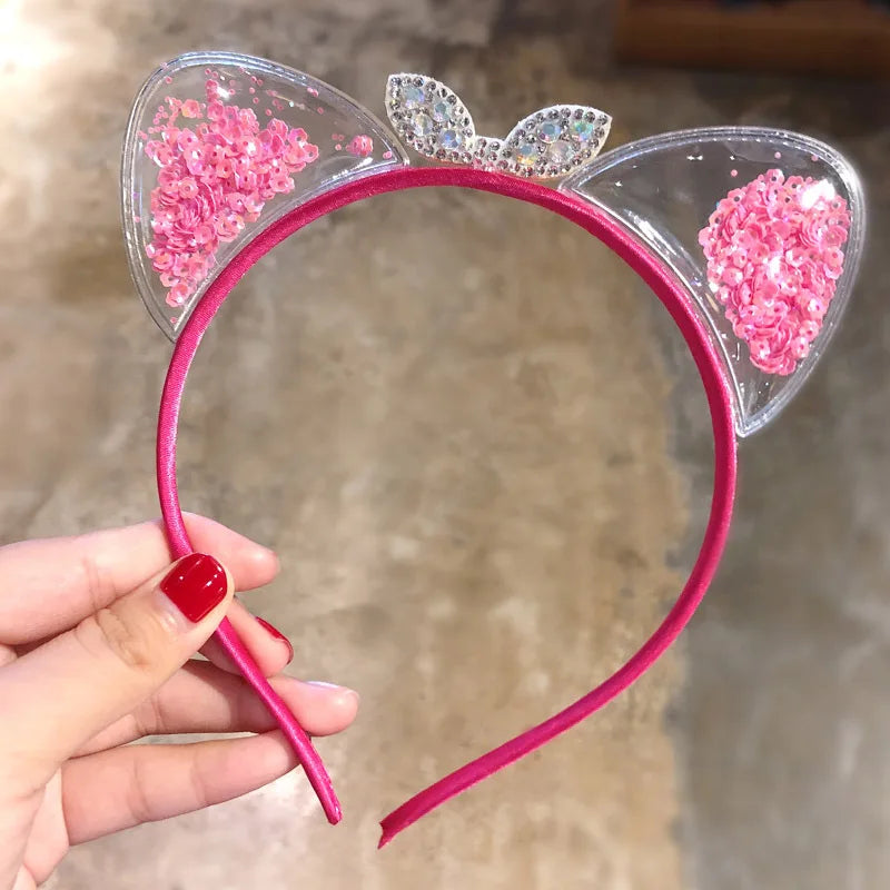 Serre-tête oreilles de chat à paillettes brillantes – 6 coloris 5 - Chic & Coquette