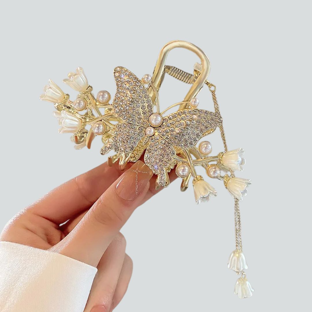 Pince à cheveux - Papillon Fleur de Lys - Chic & Coquette