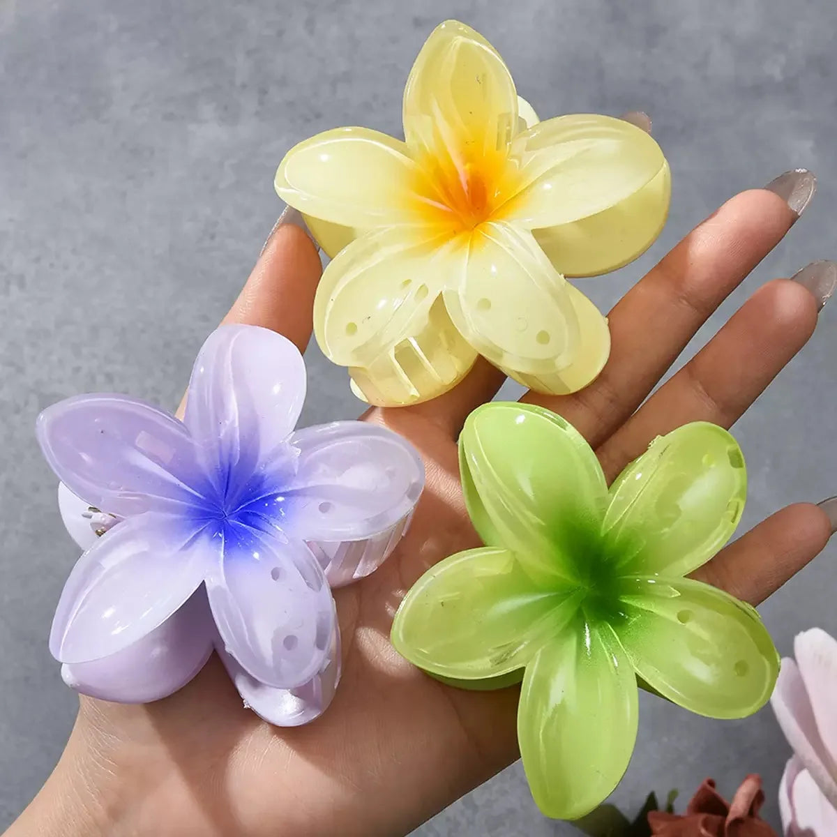 Pinces à cheveux fleurs XXL D - Chic & Coquette