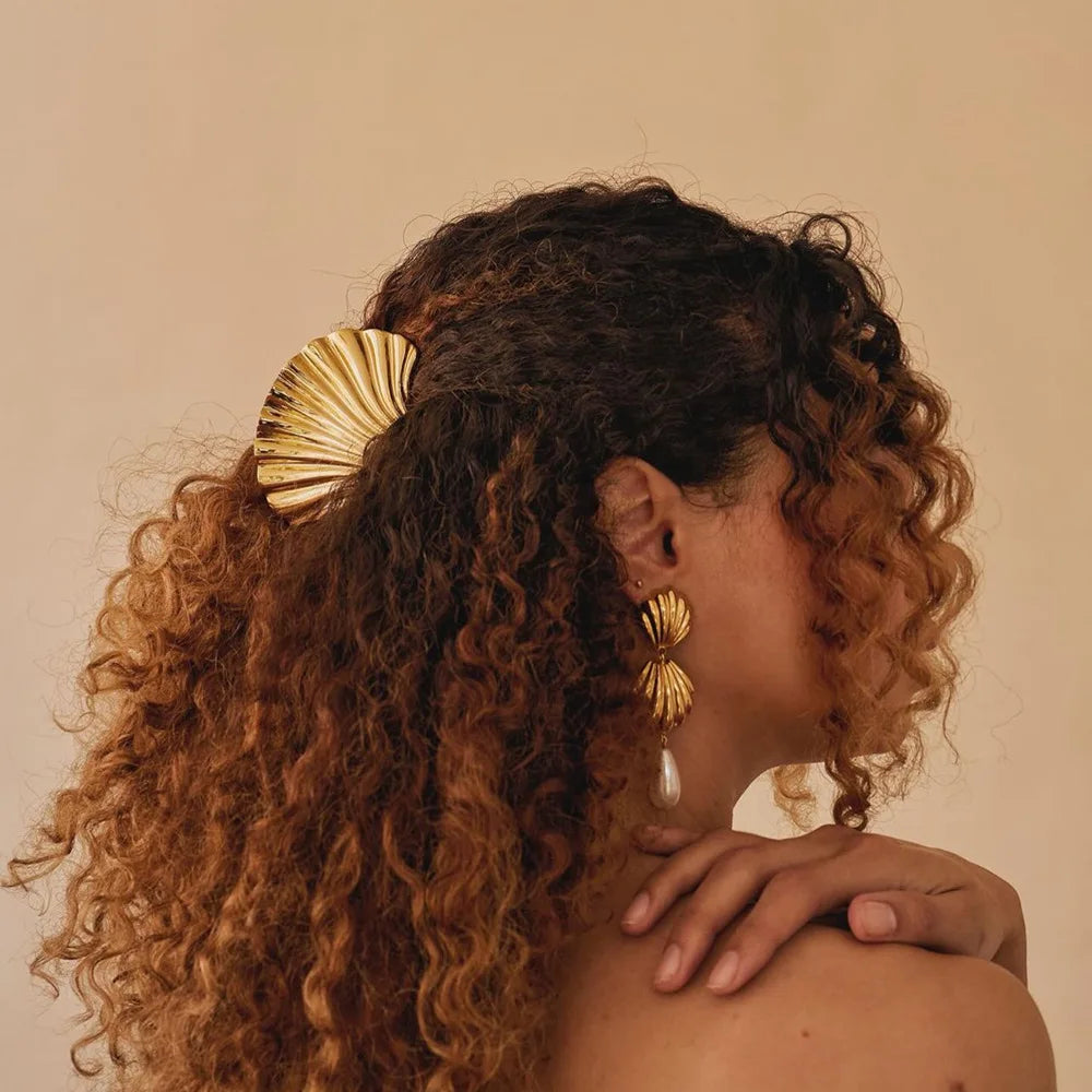 Pince à cheveux – Coquillage Doré - Chic & Coquette