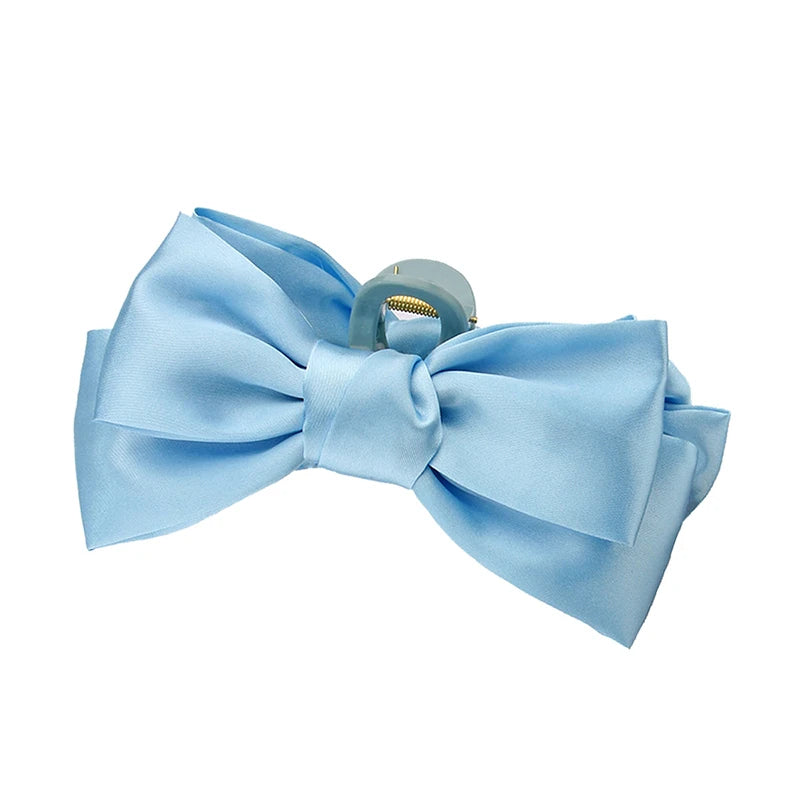 Barrette cheveux - Grand noeud papillon en soie coloré - Chic & Coquette