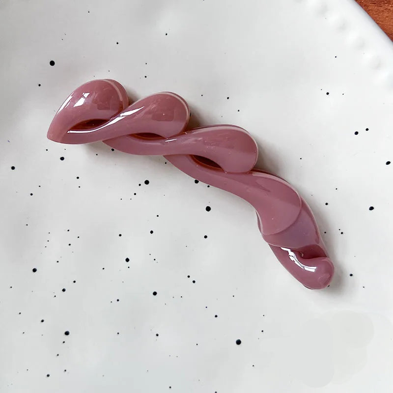 Pince à cheveux banane – Torsade Rayonnante - Chic & Coquette