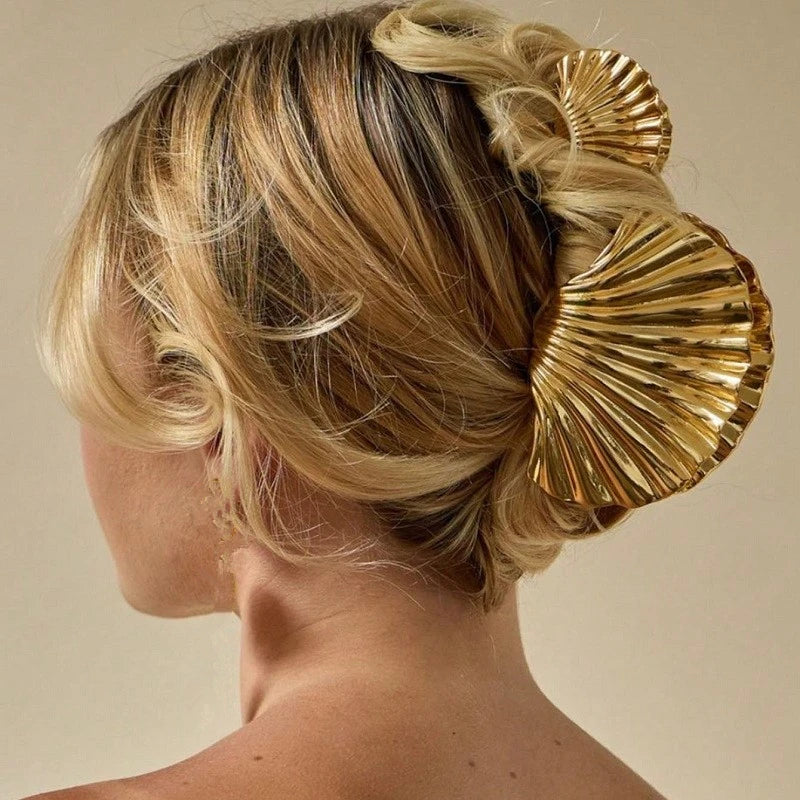 Pince à cheveux – Coquillage Doré - Chic & Coquette