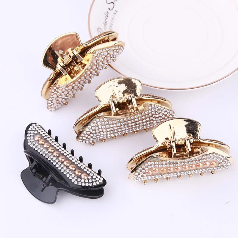 Pince à cheveux crabe – Perlé Strass - Chic & Coquette