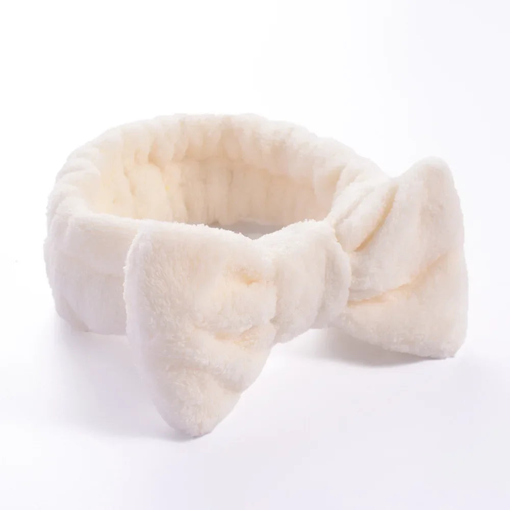 Bandeau Maquillage Noeud Papillon Beige - Chic & Coquette