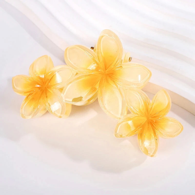 Pince à cheveux – Fleurs de Frangipanier - Chic & Coquette