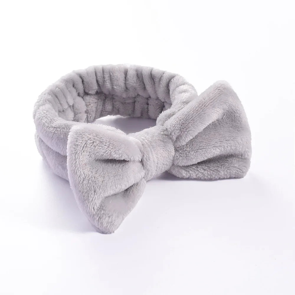 Bandeau Maquillage Noeud Papillon Gris - Chic & Coquette
