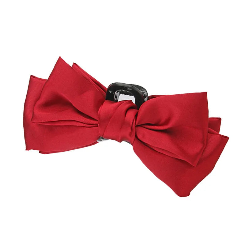 Barrette cheveux - Grand noeud papillon en soie coloré - Chic & Coquette