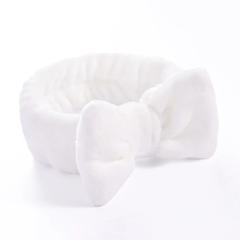Bandeau Maquillage Noeud Papillon Blanc - Chic & Coquette