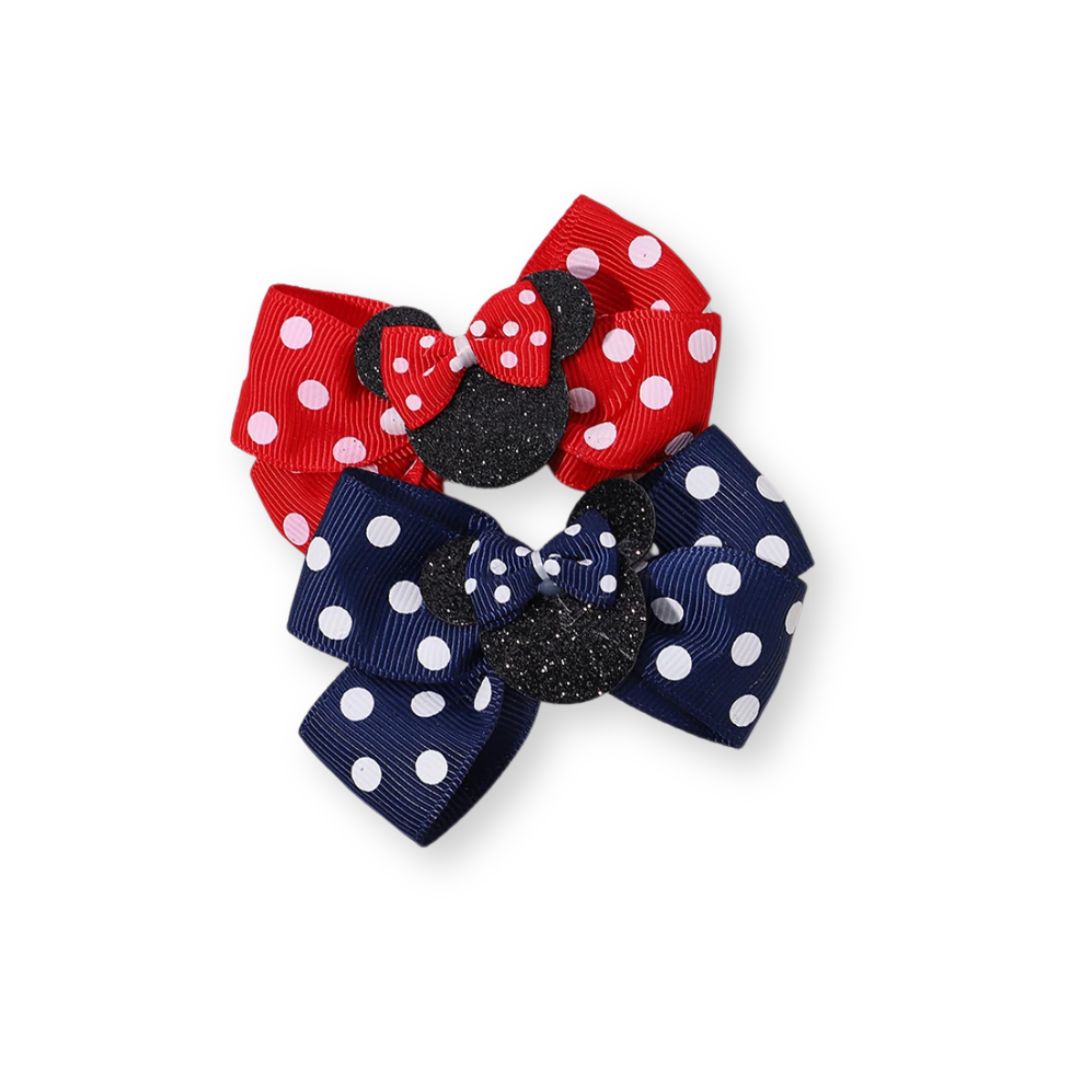 Barrette bébé - Noeuds à pois - Chic & Coquette