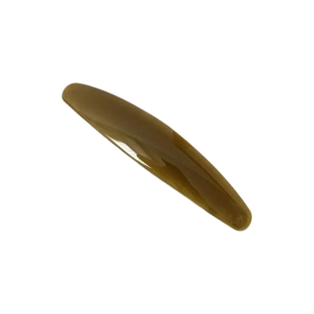Barrette cheveux ovale brillant en résine acrylique – 4 coloris Ivoire - Chic & Coquette