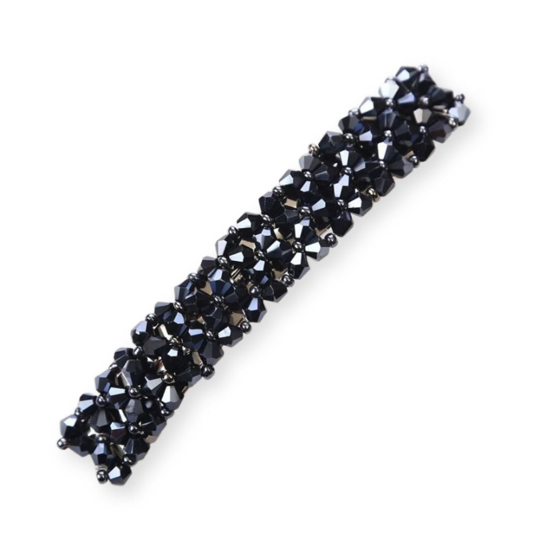 barrette cheveux cristal strass brillant bleu mariane - Chic & Coquette