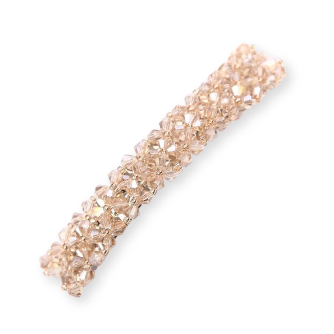 barrette cheveux cristal strass brillant en or - Chic & Coquette