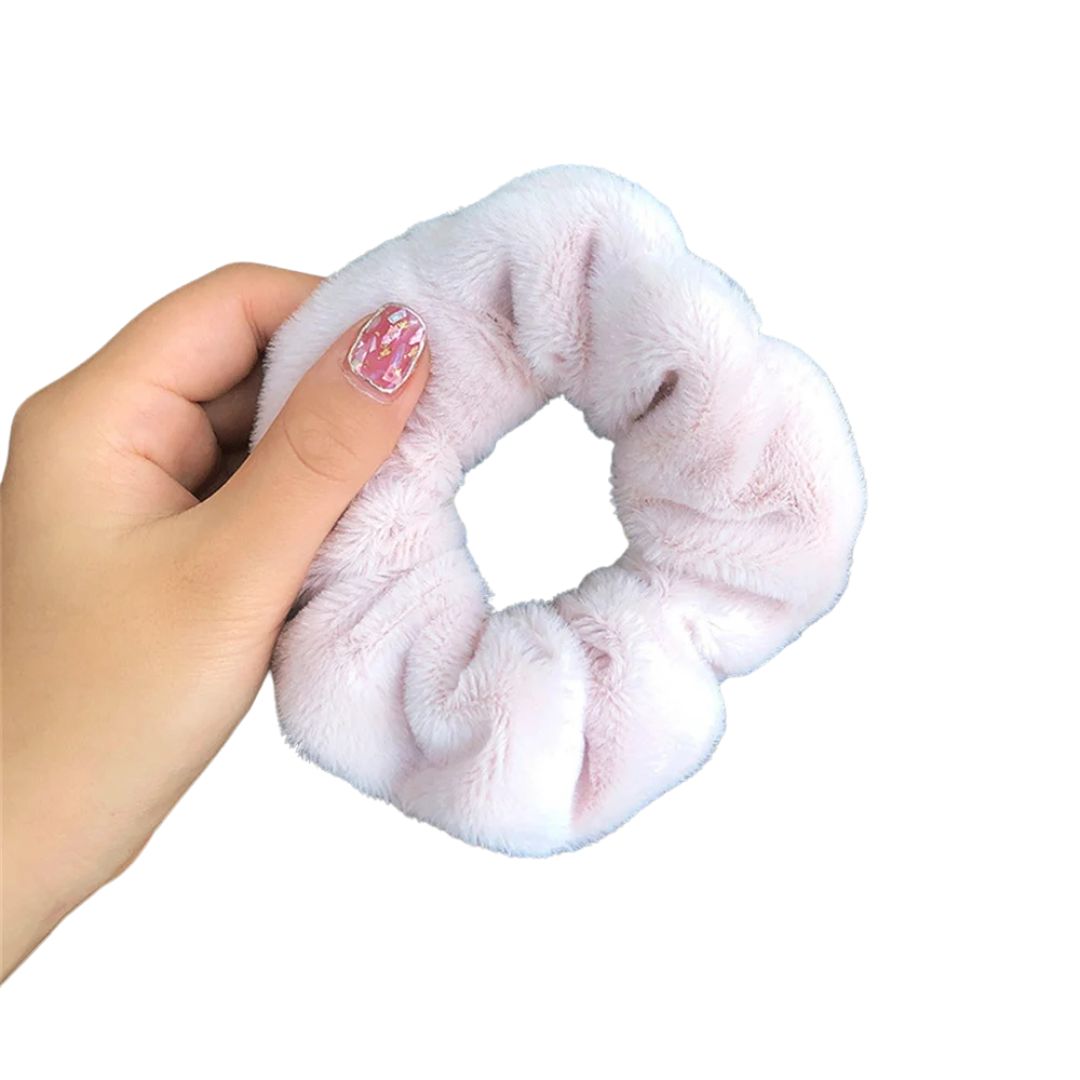 Chouchou en polaire peluché Blanc - Chic & Coquette