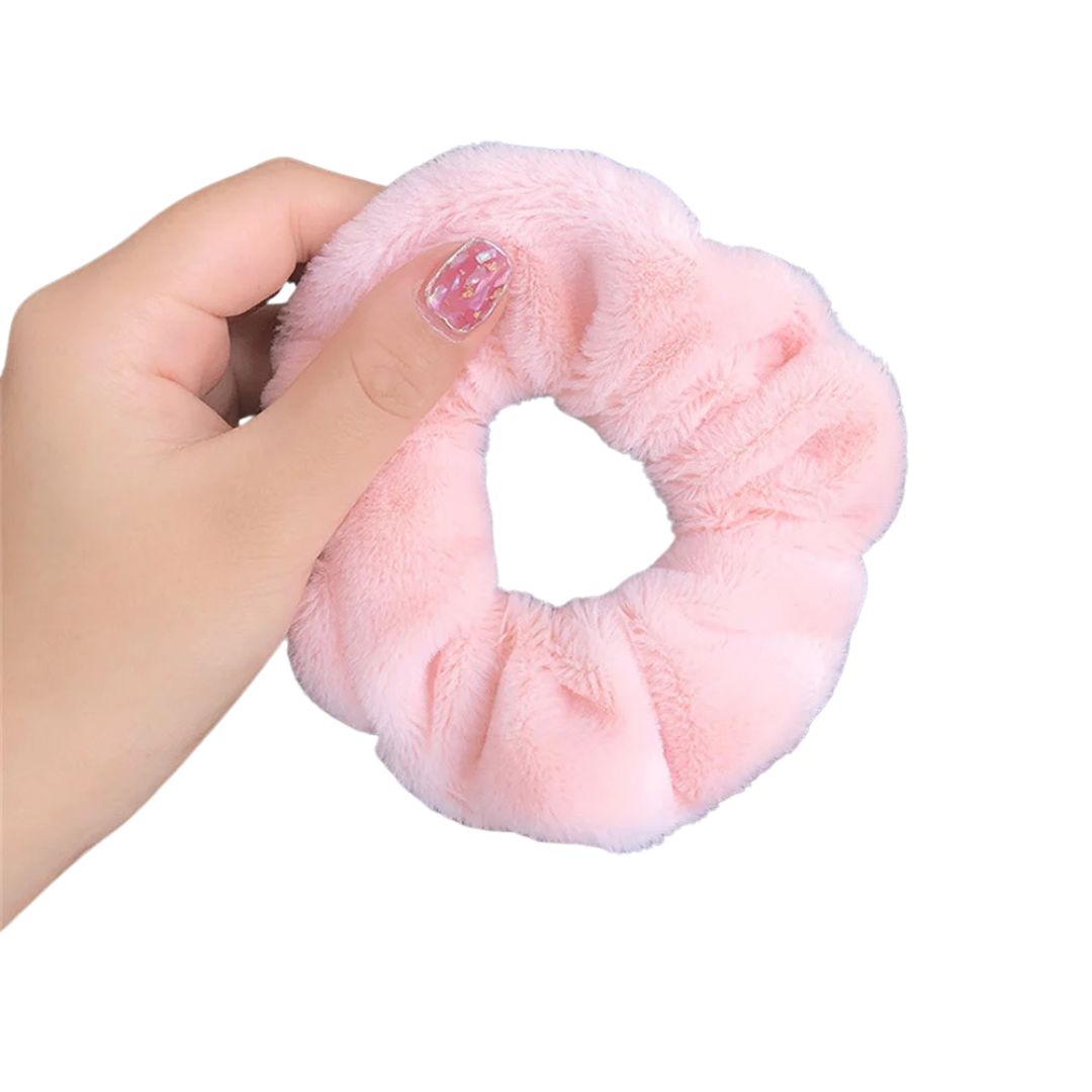 Chouchou en polaire peluché Rose - Chic & Coquette