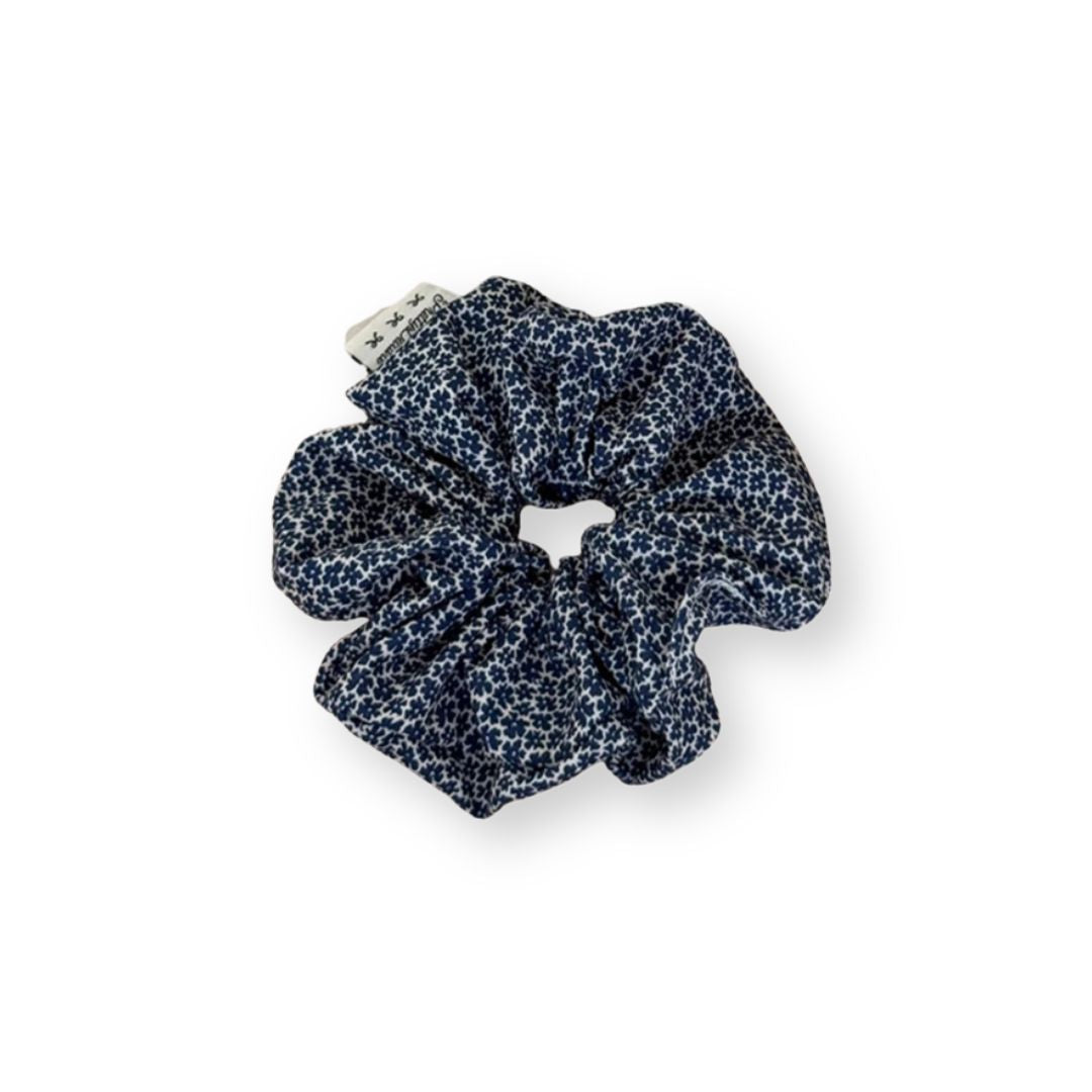 Chouchou cheveux petites fleurs imprimées – Style coréen Fleurs bleu - Chic & Coquette