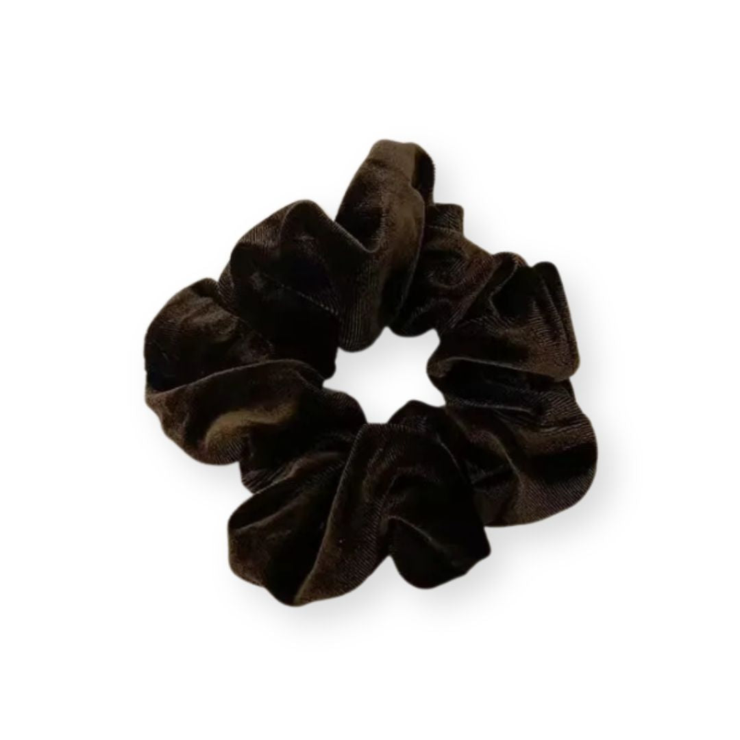 Chouchou en velours doux Marron - Chic & Coquette