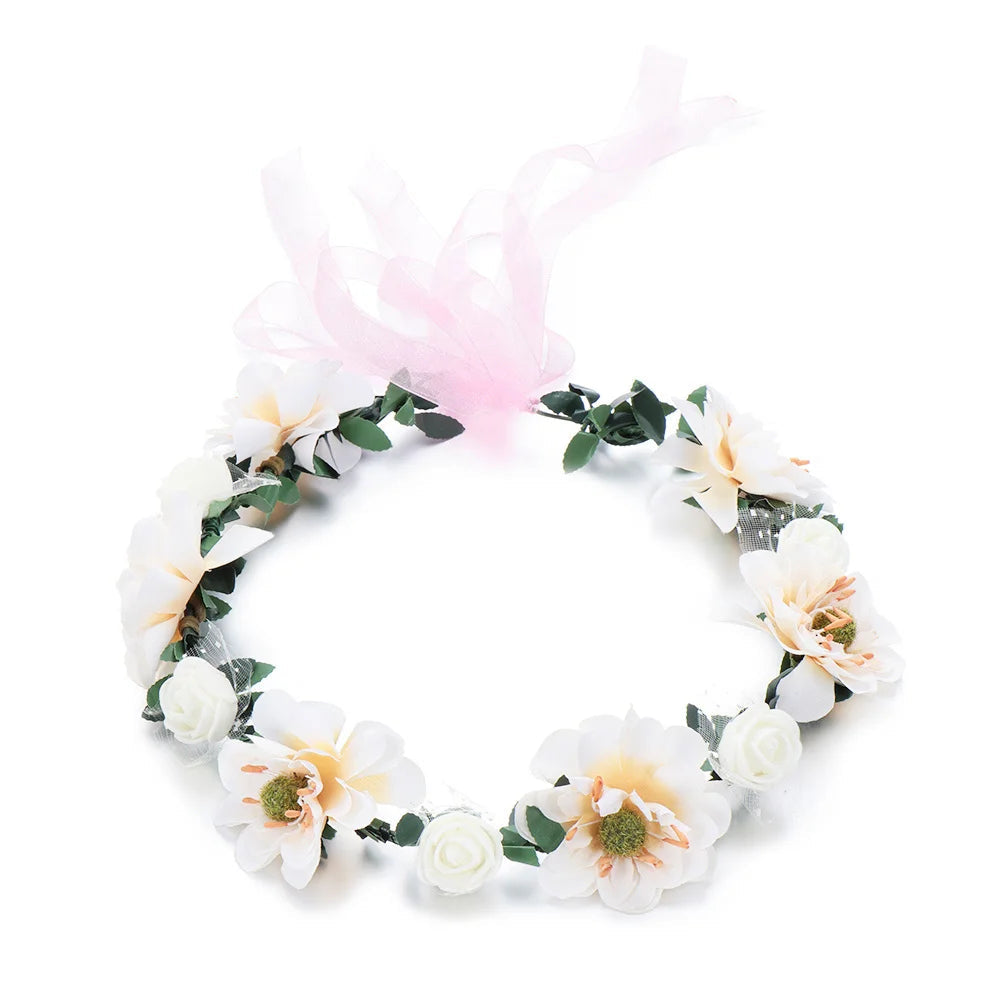couronne de fleurs bohémya blanc