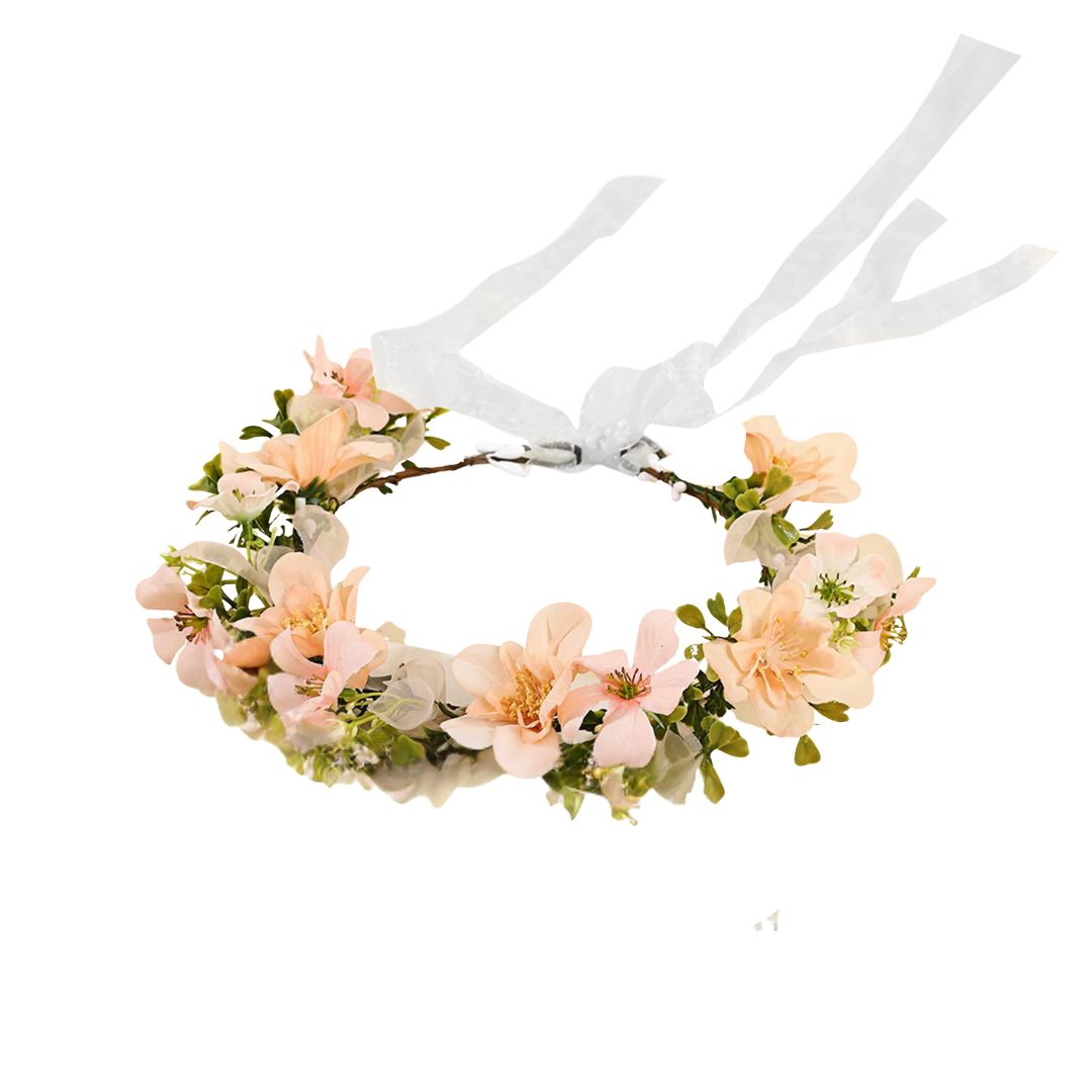 couronne de fleurs nuptia rose