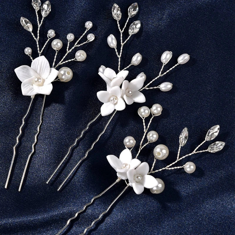 Épingle à cheveux 3 pièces - Jardin Nacré - Chic & Coquette