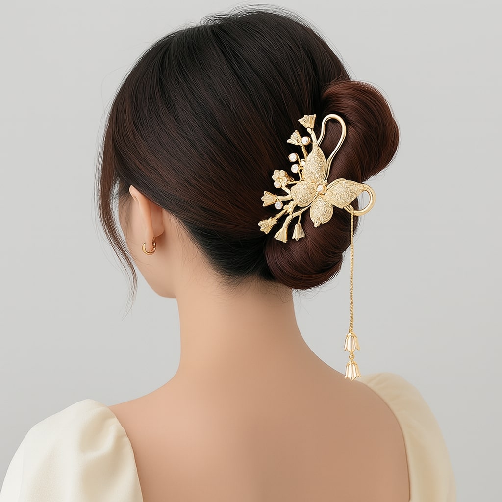 Pince à cheveux - Papillon Fleur de Lys - Chic & Coquette