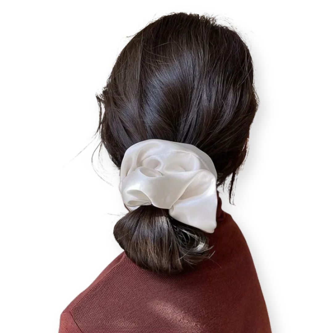 Gros chouchou en satin Champagne - Chic & Coquette