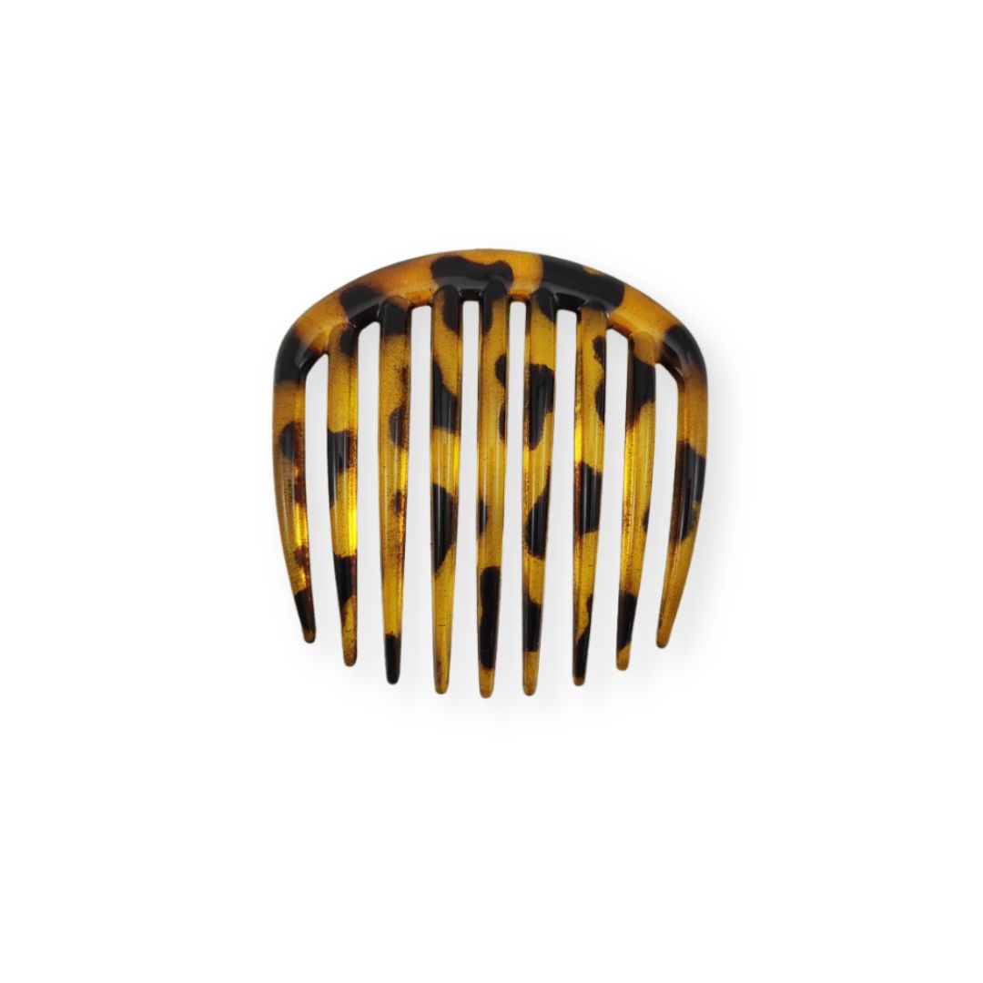 Peigne à cheveux 9 dents Léopard Jaune - Chic & Coquette