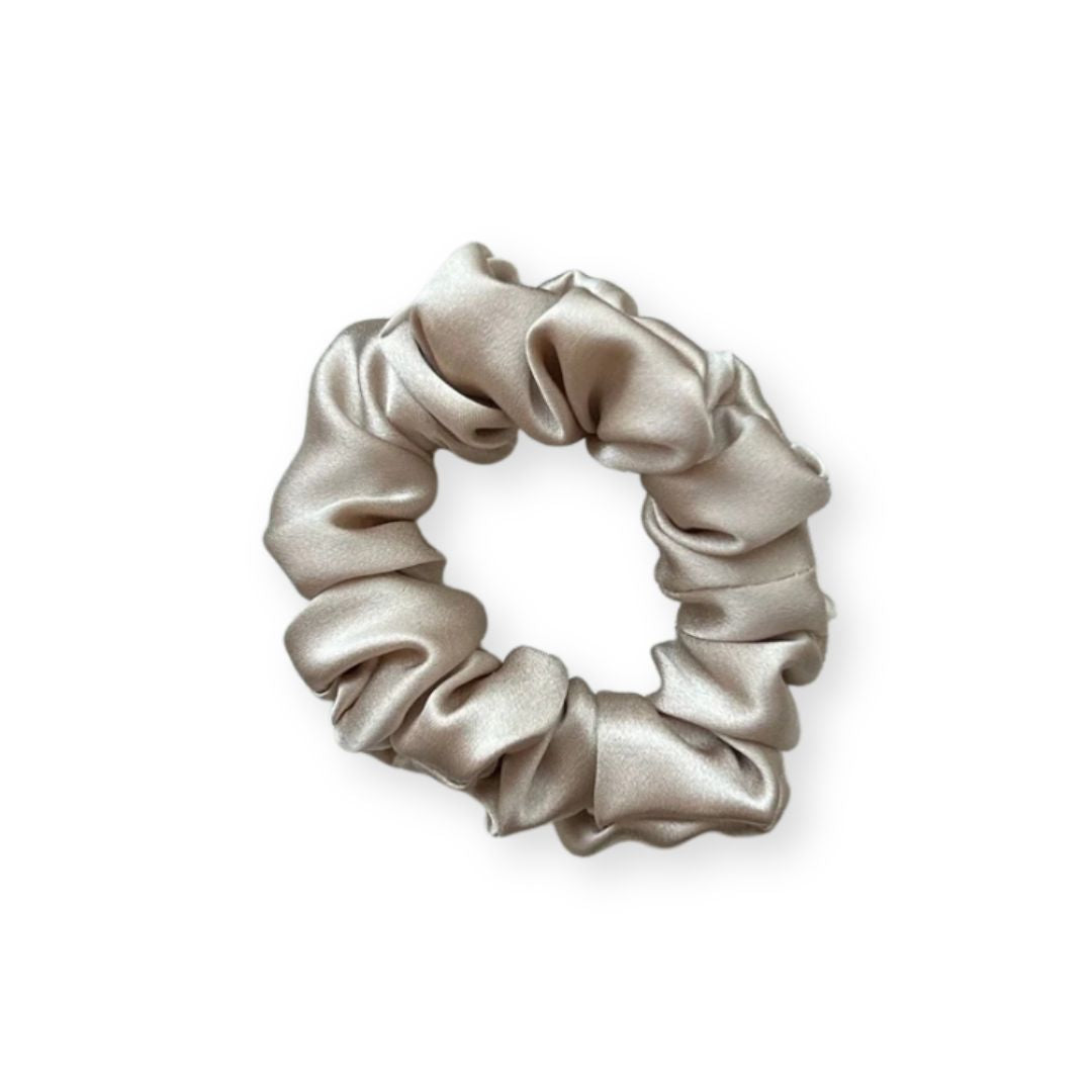 Petit chouchou en soie de mûrier Gris - Chic & Coquette