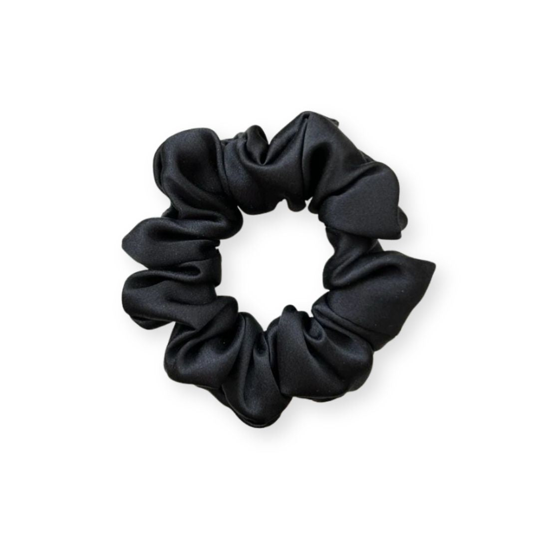 Petit chouchou en soie de mûrier Noir - Chic & Coquette