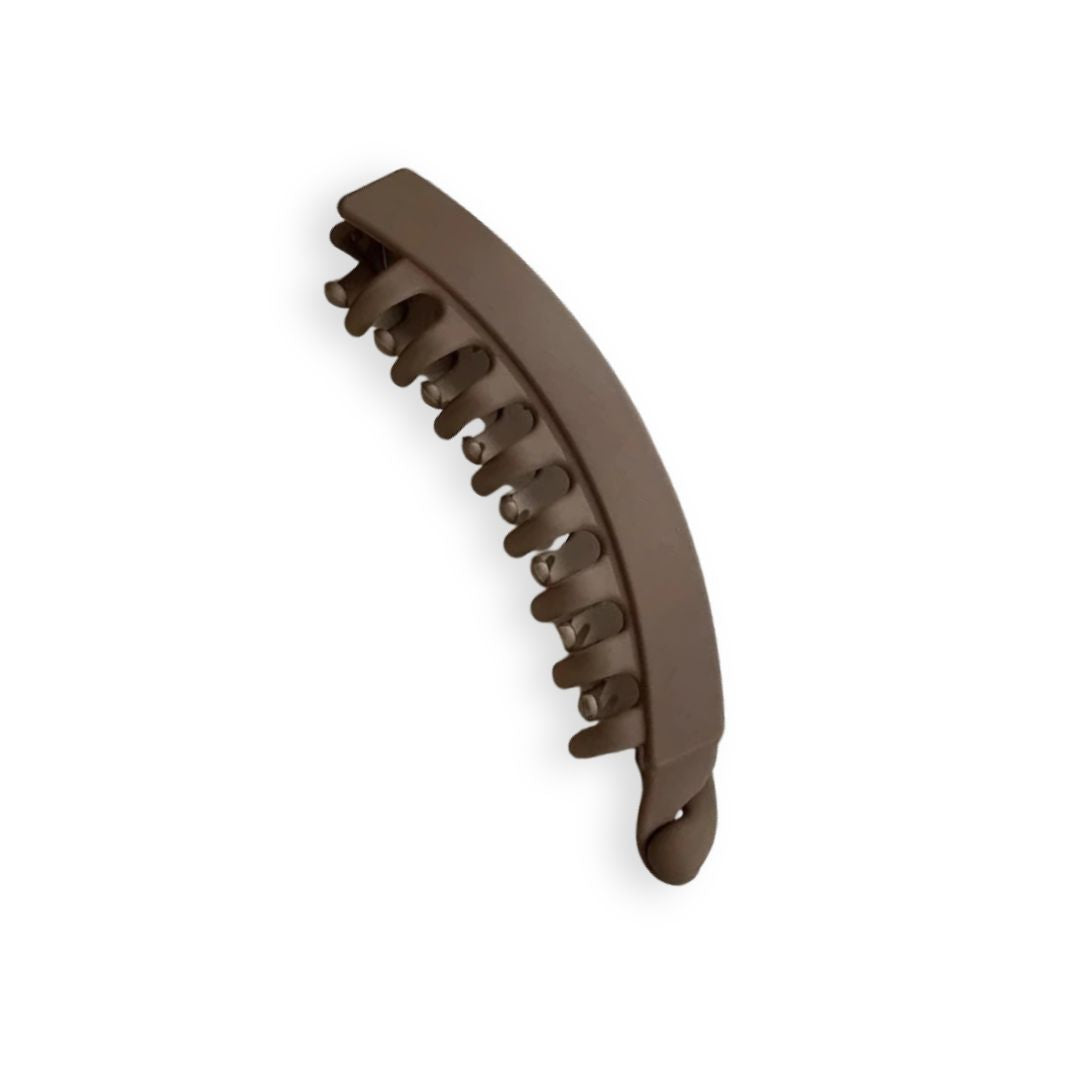 Pince à cheveux banane en plastique couleur unie – 7 coloris Ivoire - Chic & Coquette