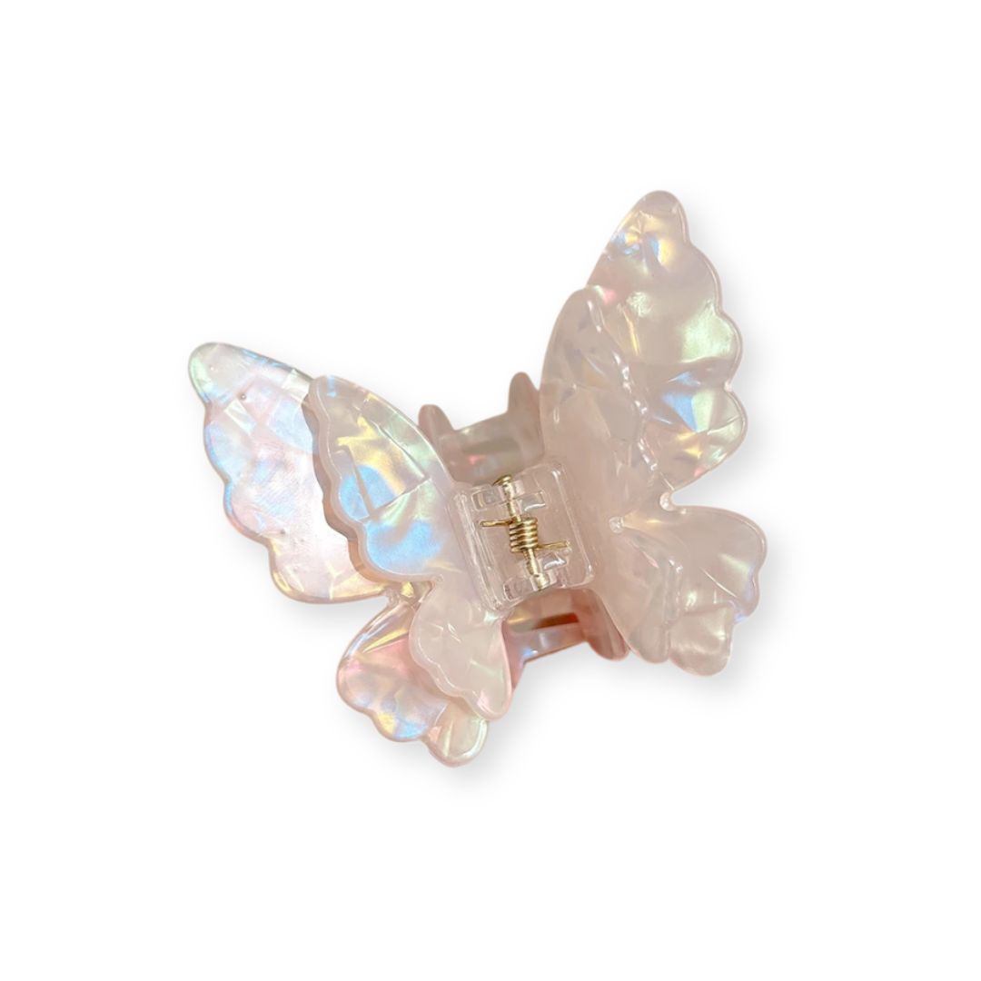 Pince à cheveux papillon en acétate nacré Multi - Chic & Coquette