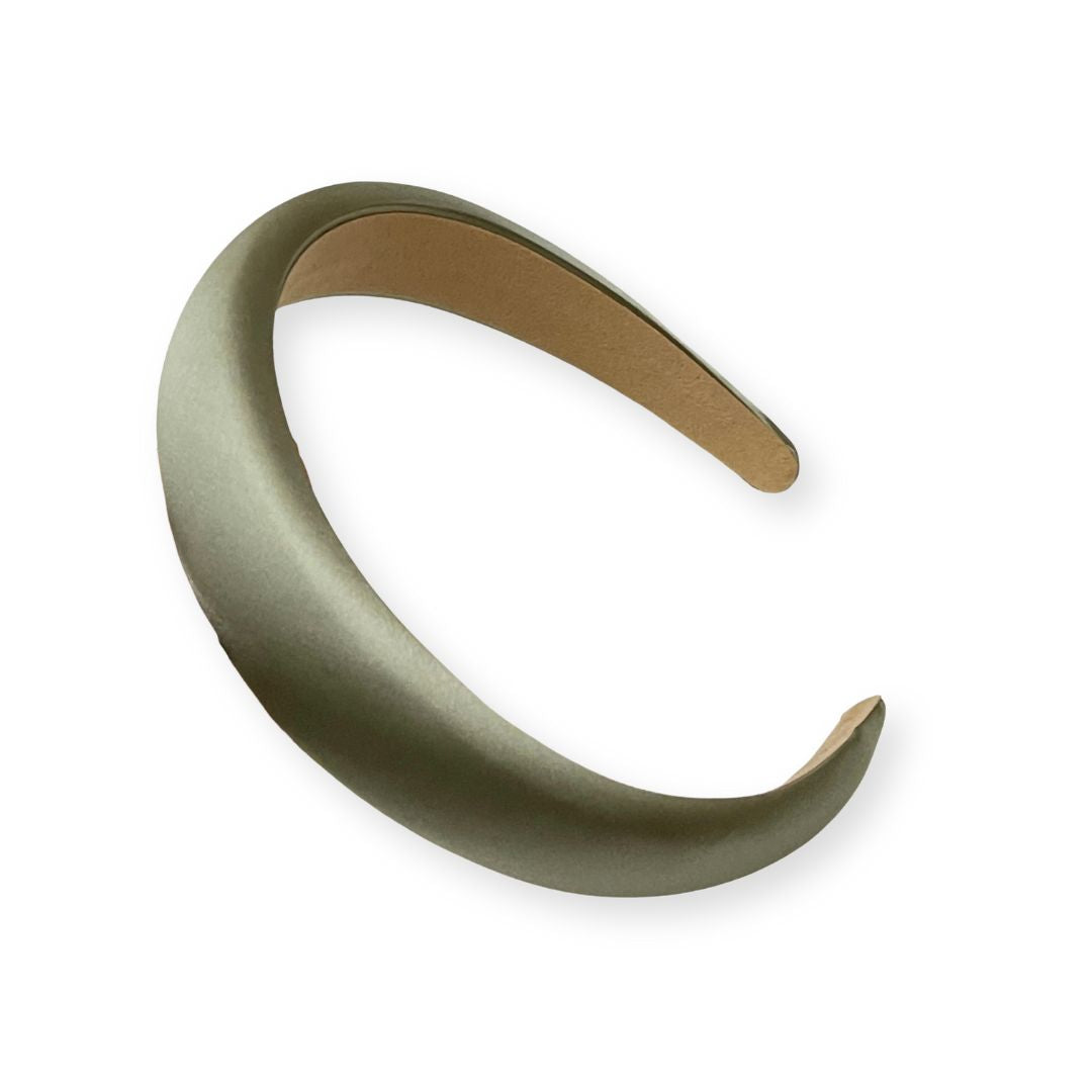 Serre-Tête en Satin Doux et Léger – 5 Couleurs Unies Vert - Chic & Coquette
