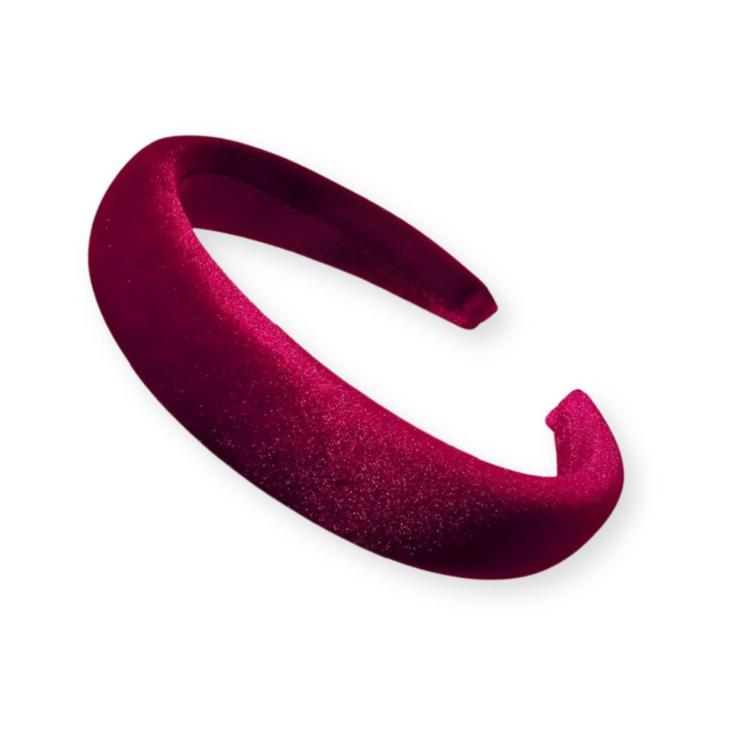 Serre-Tête en Velours Doux et Brillant Rouge - Chic & Coquette