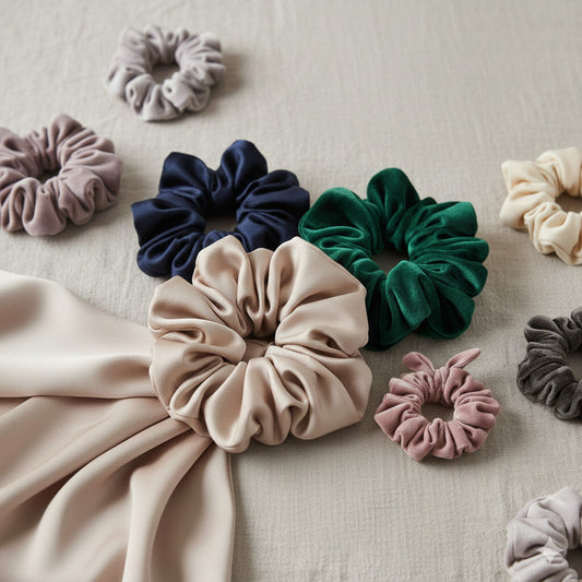 Chouchous en soie de différentes tailles qui n'abîment pas les cheveux