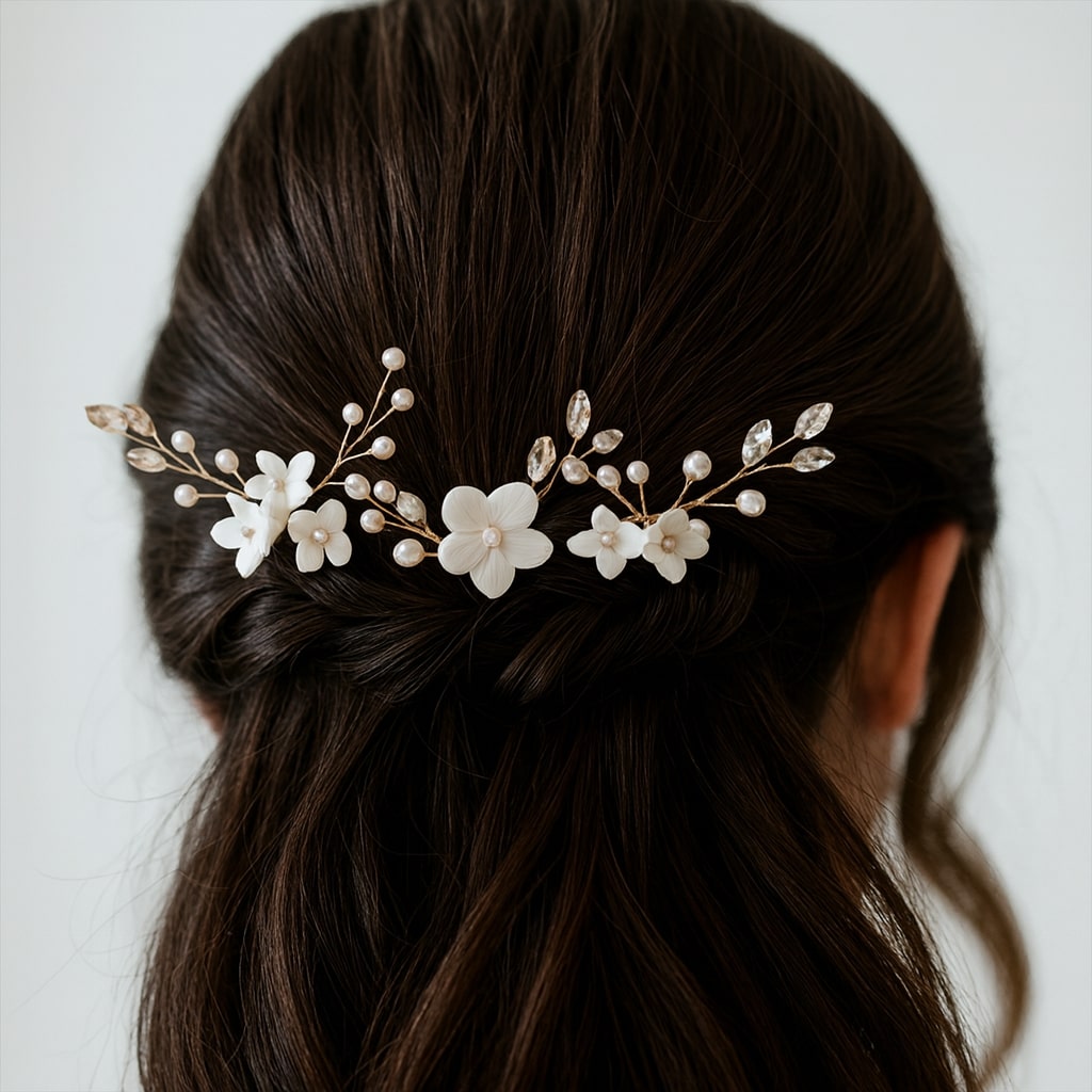 Épingle à cheveux 3 pièces - Jardin Nacré - Chic & Coquette