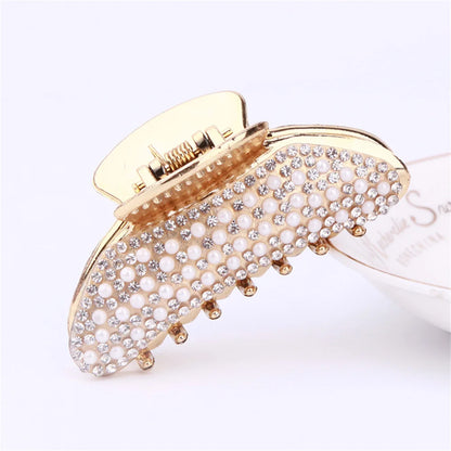 Pince à cheveux crabe avec perles et strass –  7 cm 2 - Chic & Coquette