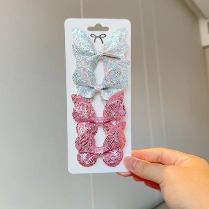 Barrette Bébé - Noeud Papillon Brillant - Chic & Coquette