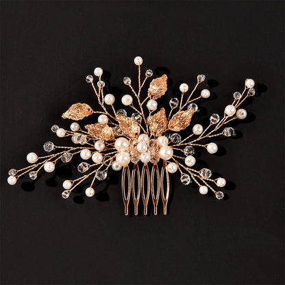 Peigne cheveux mariage élégant avec perles, strass & cristaux 19 - Chic & Coquette
