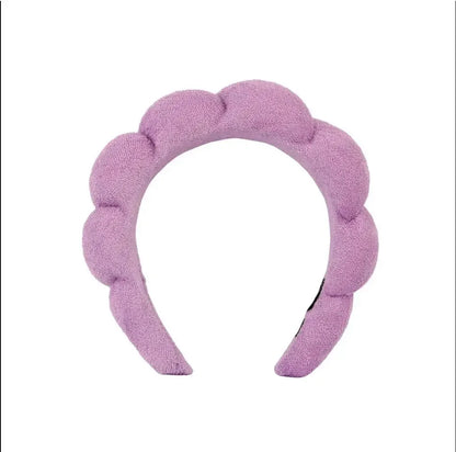 Serre-Tête Éponge pour Maquillage et Soins Visage Bleu - Chic & Coquette