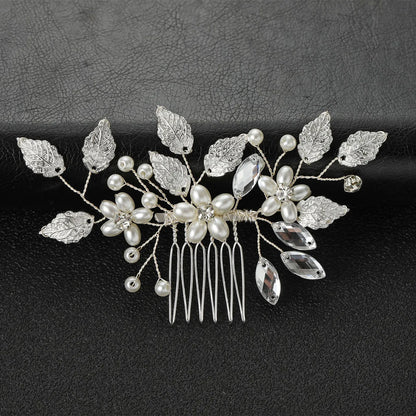 Peigne cheveux mariage élégant avec perles, strass & cristaux 24 - Chic & Coquette