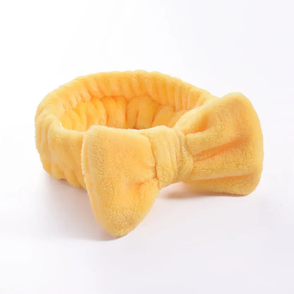 Bandeau Maquillage Noeud Papillon Jaune - Chic & Coquette