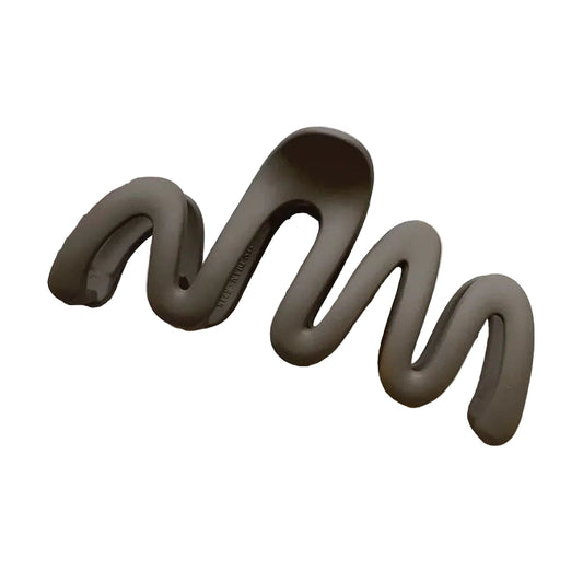 Pince cheveux vague ondulée mate couleur gris - Chic & Coquette