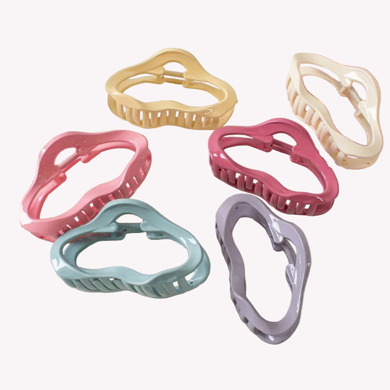 6 pinces à cheveux en formes de nuage de différentes couleurs pastel - Chic & Coquette
