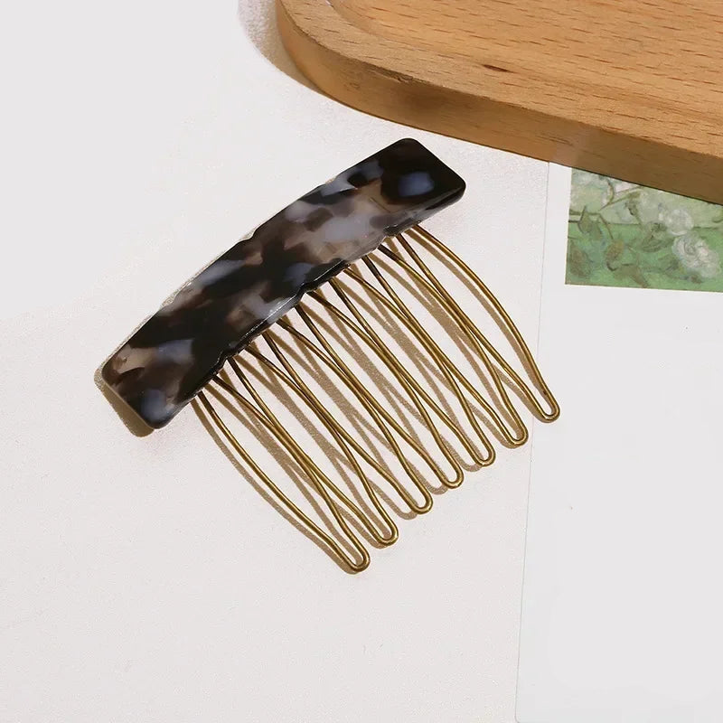 Petit peigne à cheveux rectangle écaille de tortue 3 - Chic & Coquette